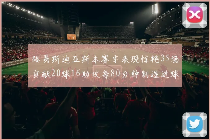 路易斯迪亚斯本赛季表现惊艳35场贡献20球16助攻每80分钟制造进球